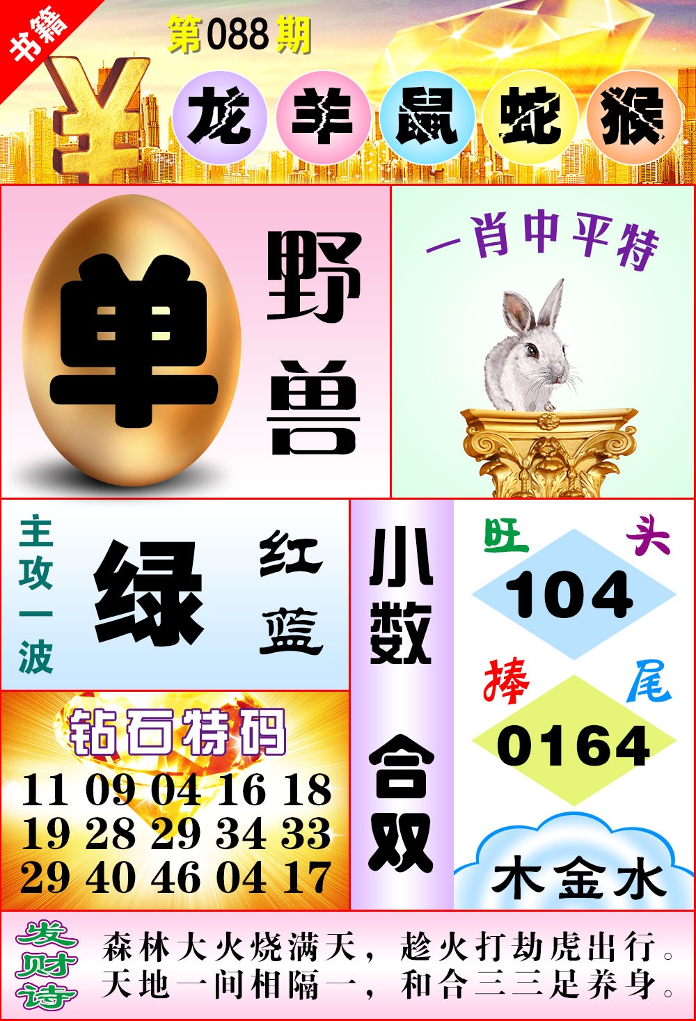 088期澳门金钱豹[图]