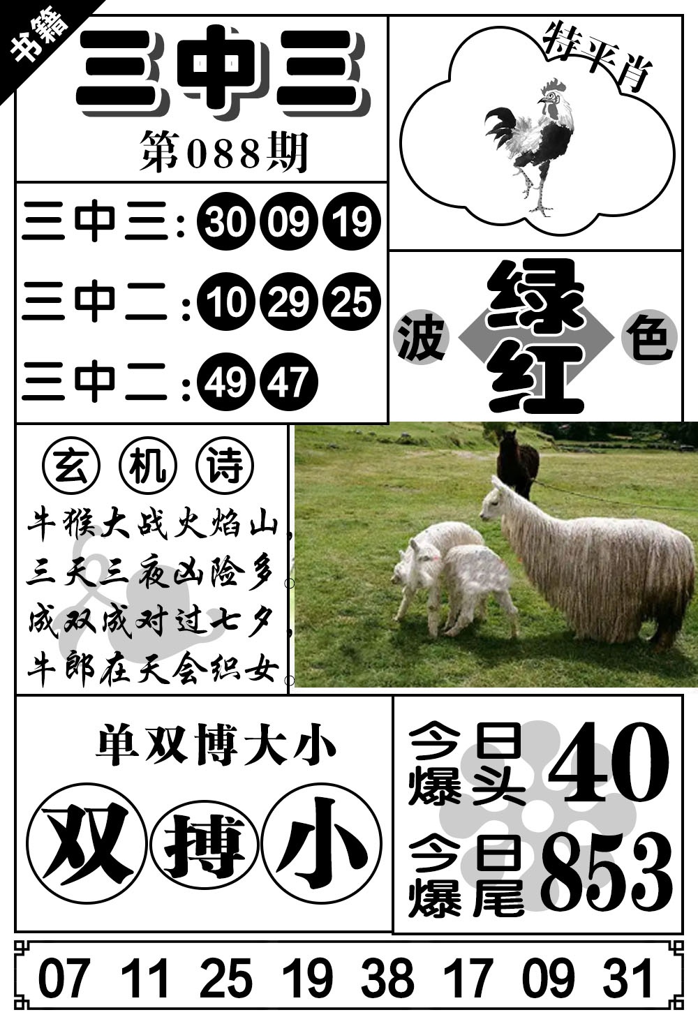 088期澳门无字天书[图]